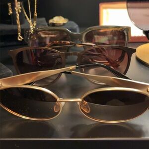 Foster Grant Gold and Brown Sunglasses